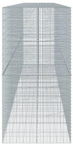 horganyzott vas gabion kosár fedéllel 750 x 100 x 200 cm