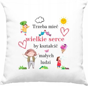 Pedagógus Nagy Szív Párna Fehér