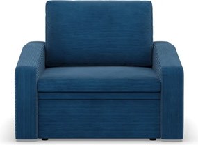 Vertico fekvőfotel, 80 cm széles, kordbársony, kék