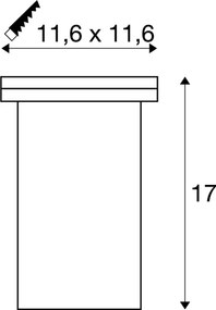 SLV 228434 DASAR Kültéri Talajba Építhető Lámpa Rozsdamentes acél GU10 IP67
