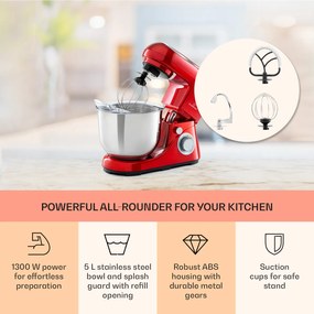 Klarstein Bella Pico 2G, konyhai robotgép, 1300 W, 1,7 PS, 6 fokozat, 5 L