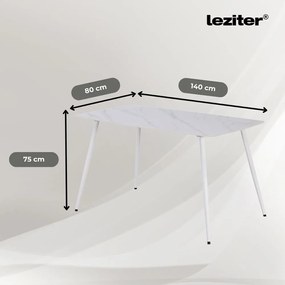 Ravena 6+1 étkező garnitúra fehér-fekete