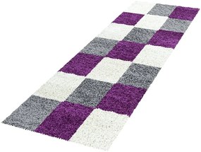 Lila-szürke futószőnyeg 80x250 cm Life – Ayyildiz Carpets