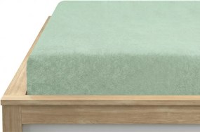 Frottír gumis lepedő EXCLUSIVE világos mentás 90 x 200 cm