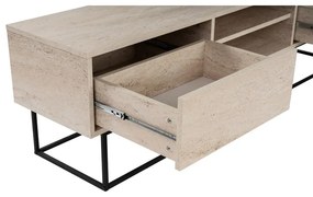 TV szekrény Escape 180 -Fekete, Travertine