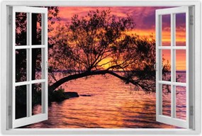 Poszterek 120x80 Tó Fa Nyugat