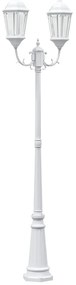 Kertvilágító 2-Lámpás E27 Fehér 235 cm Alumínium