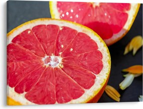 Szeletelt grapefruit képe (70x50 cm)