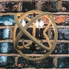 Csillár láncon ROPE GLOBO 3xE14/10W/230V