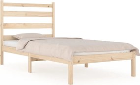 vidaXL Single tömör fenyőfa ágykeret 90 x 190 cm