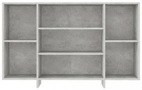 betonszürke szerelt fa tálalószekrény 120x30x75 cm