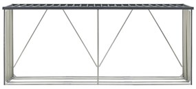 Tűzifatároló Kalmar 352x80x152cm antracitszürke [casa.pro]