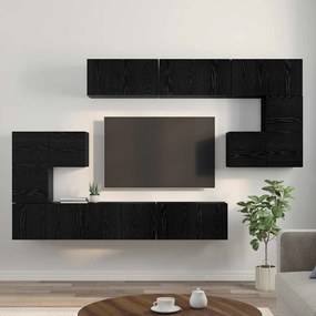 TV szekrény garnitúra 10 pcs Musta tammi 60 x 30 x 30 cm