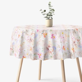 Goldea kör alkó pamut terítő deluxe - vadvirágok Ø 170 cm