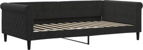 vidaXL fekete bársony kanapéágy 100 x 200 cm