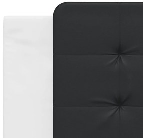 fehér és fekete műbőr ágykeret matrac nélkül Zadar 180x200 cm