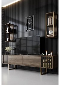 TV szekrény Gold Line - Walnut, Black