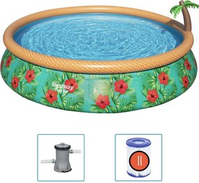Bestway Fast Set Paradise Palms felfújható medenceszett 457 x 84 cm