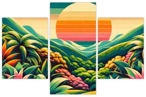 Kép - Színes naplemente (90x60 cm)