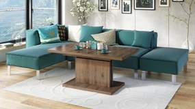 Mazzoni ASTON Elegáns Dió - MODERN DOHÁNYZÓASZTAL NYITHATÓ/MAGASÍTHATÓ ÉTKEZŐASZTAL ÉS DOHÁNYZÓASZTAL EGYBEN