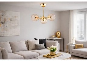 Felületre szerelhető csillár PRIMERY 5xE14/10W/230V arany