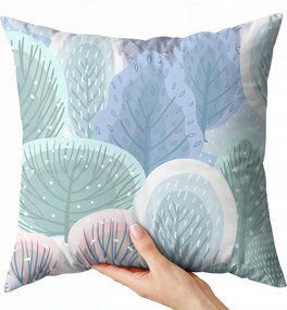 Párnahuzat 40x40 dekoratív boglárka mintás párnahuzat levelek