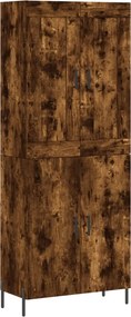 vidaXL füstös tölgy színű szerelt fa magasszekrény 69,5 x 34 x 180 cm