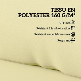 Outsunny Kültéri Raklap Párnák 2 Üléshez, Mosható Euro Raklap Ülés Párnák, 2 Darab 120 x 80 cm és 120 x 45 cm, UPF20+, 20 cm Vastag, Bézs | Aosom