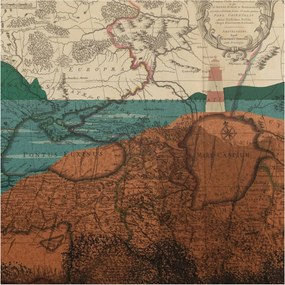 Fotótapéta Flizelin a ház szobájába 3D történelmi térkép 250x250 ragasztó