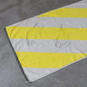 Sárga bio pamut fürdőszobai kilépő 50x80 cm Diagonal – Mette Ditmer Denmark