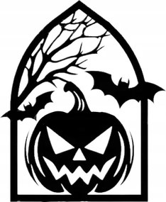 Ólomüveg Dekoráció Medál Fa Kép Decoupage Halloween Öko