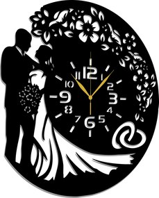 Esküvői Falióra Ifjú Párnak 60CM 3D Ajándék