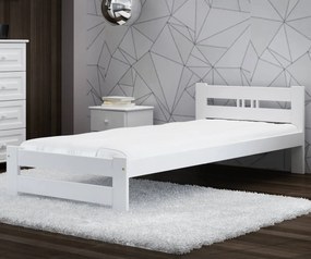 AMI nábytek LUX VitBed tömör fenyő ágy fehér 90x200cm