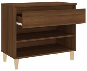 barna tölgy színű szerelt fa cipősszekrény 70x36x60 cm