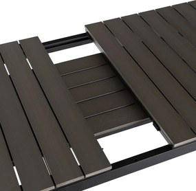 Stół Ogrodowy ARGOS 140-180 cm Ciemnoszary Dąb/Czarny