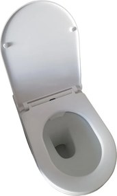 Eros ES OVAL - padlón álló WC - ülőkével komplett - perem nélküli öblítés - alsó/ hátsó kifolyású