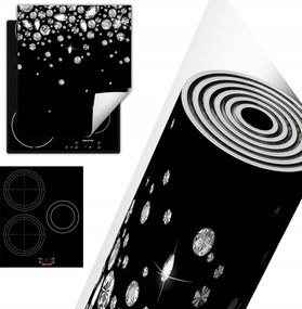 Tűzhelyvédő Szőnyeg Asztali Dekoráció 45x52 fekete gyémántok