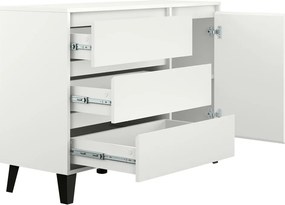 Komód, fehér, BOGAN NEW 1D3S