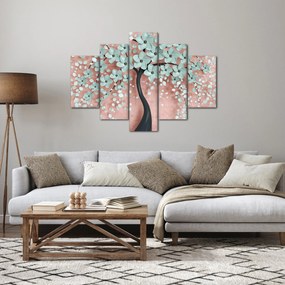 Kép - Pasztell kék virágok (150x105 cm)