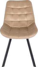 Krzesło RICK Beżowe Welurowe