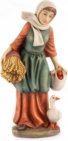 Betlehem figura "Háziasszony libával és szénával" 14-15cm magas figurákhoz