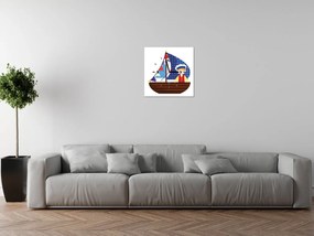 Gario Órás falikép Kis csónakon Méret: 30 x 30 cm