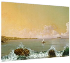 Üveg kép - Martin Johnson Heade, Rio de Janeiro Bay, reprodukciók (70x50 cm)