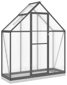 antracitszürke alumínium melegház alapvázzal 169 x 58 x 202 cm