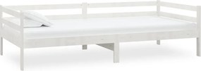 vidaXL fehér tömör fenyőfa kanapéágy 90 x 200 cm