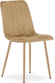 Bézs bársony szék LAVA CAMEL BEIGE