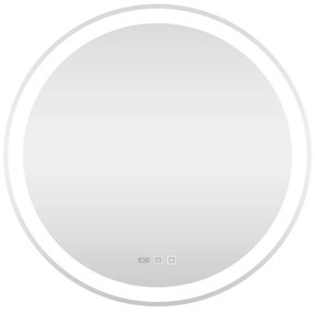 Viva AURA fürdőszoba tükör - érintőkapcsoló - páramenetesítővel - órával - LED - KEREK - átmérő 60cm