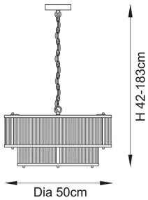 Endon 110944 - RIDGETON láncos csillár 5xE14/6W/230V sárgaréz