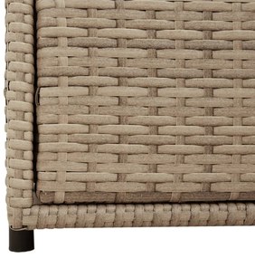bézs polyrattan kerti tárolószekrény 55 x 59 x 69 cm