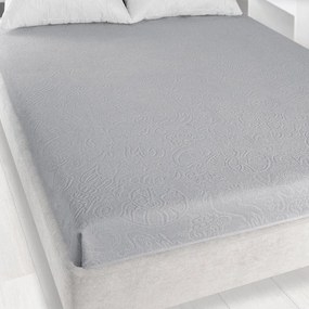 Frottír lepedő gumi nélküli175x220 Tulipán szürke Zwoltex